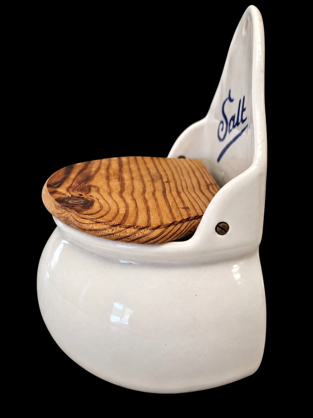 Vintage Ceramic Salt Cellar French Country Farmhouse Cottage Core